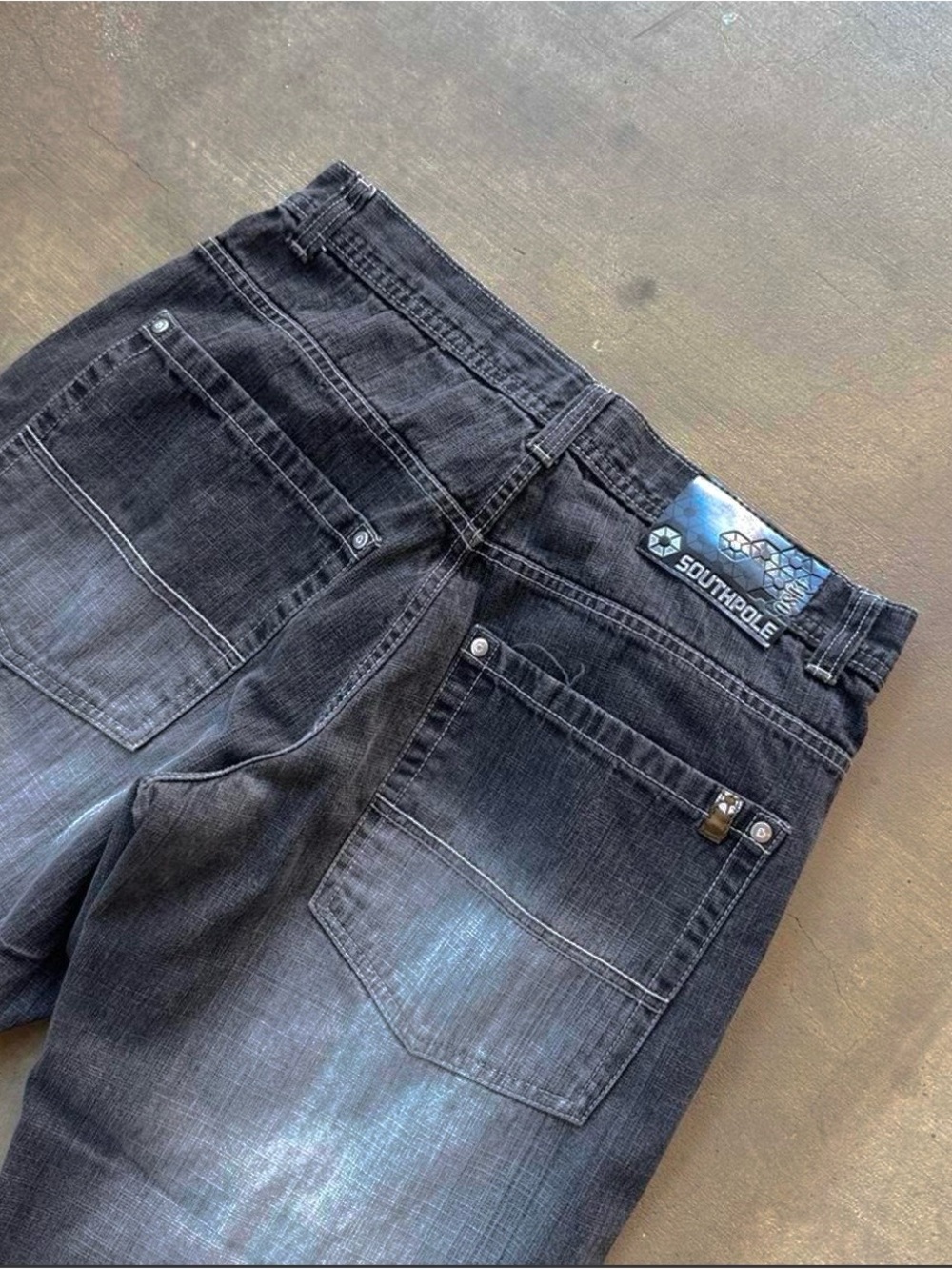 South Pole Men’s Black Relaxed Denim Jeans